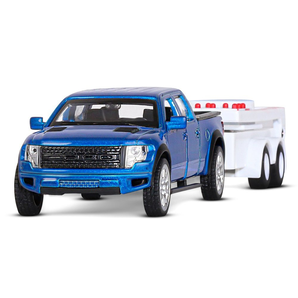 Модель 1:43 Ford F-150 c прицепом с дорожными знаками, открываются двери -  купить с доставкой по России | Семафор-toys