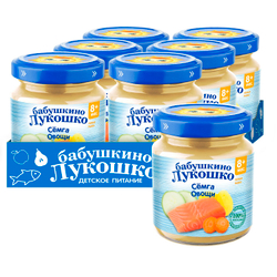 Пюре Бабушкино Лукошко Сёмга овощи с 8 месяцев 100г
