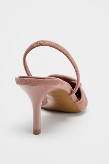 ZARA ТУФЛИ-МЮЛИ С ДЕКОРАТИВНЫМИ ДЕТАЛЯМИ, РОЗОВЫЙ