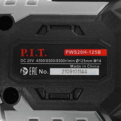 УШМ аккум. PWS20H-125B/1 бесщеточная