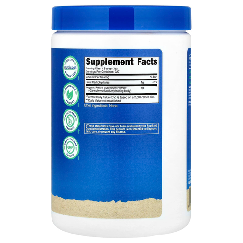 Nutricost, Органический гриб рейши, без добавок, 227 г (8,1 унции)