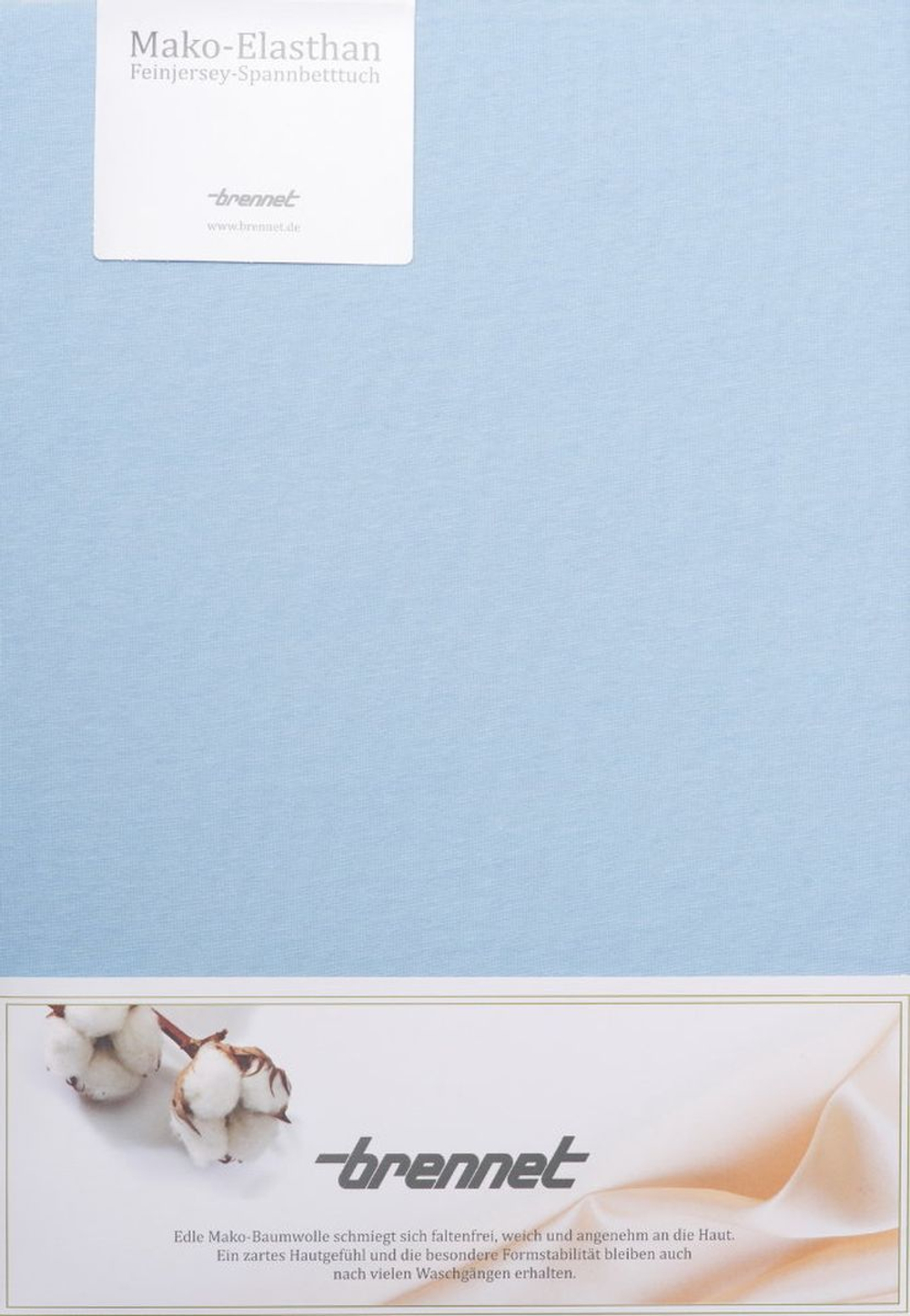 Простыня на резинке 100х200 Brennet 0036 301 голубая Германия фото