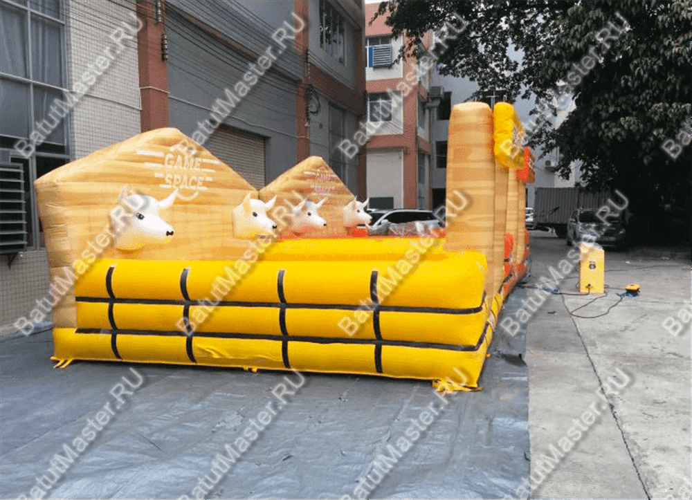 Надувной батут для аттракциона Родео "Дикое Родео", 5*5*3 м