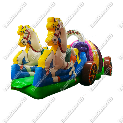 Надувной батут "Сказочная карета" 6*2,5*4 м