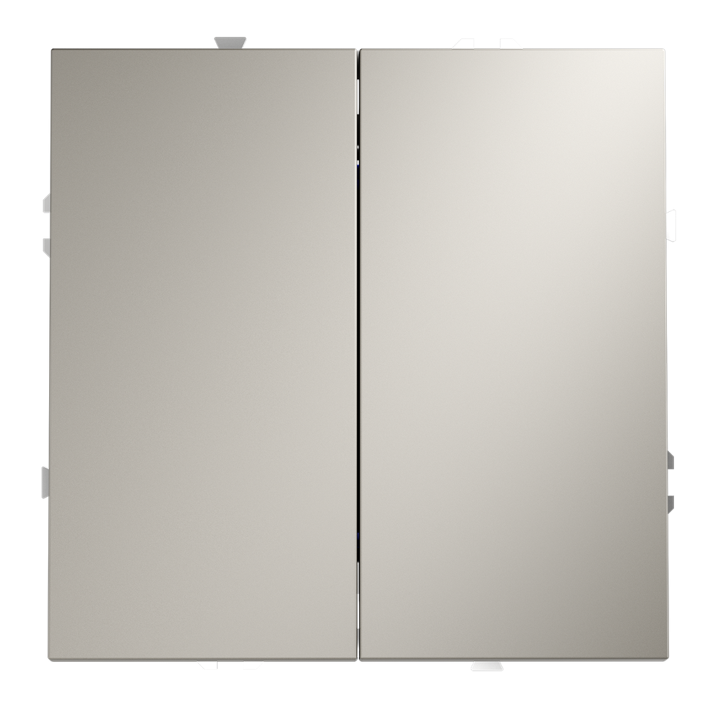 Перекрестный переключатель встраиваемый VOLTUM S70 двухклавишный 10А, (кашемир)