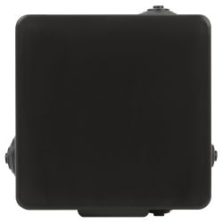 Распаячная коробка ЭРА KOR-100-100-50-8g-B открытой установки черная 100х100х50мм с гермовводами 8 вх. IP54