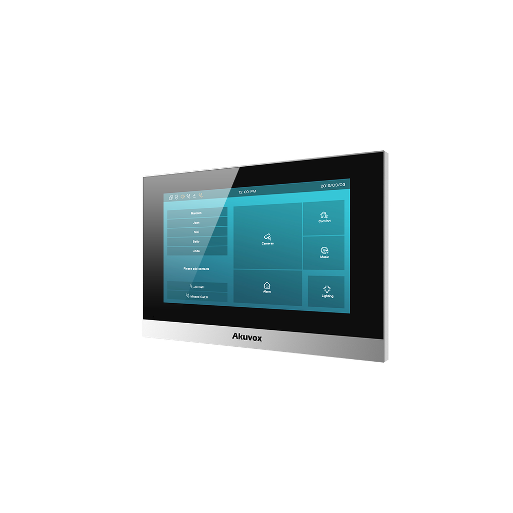 Akuvox C313S V2, (СЕРЕБРИСТЫЙ) Linux SIP indoor wall monitor