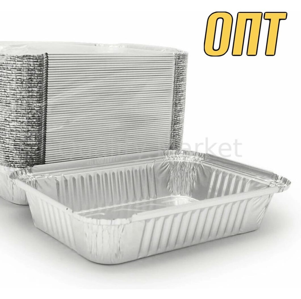 Алюминиевая форма L-край, 218 х 156 х 38 мм, 880 мл (50/600шт)