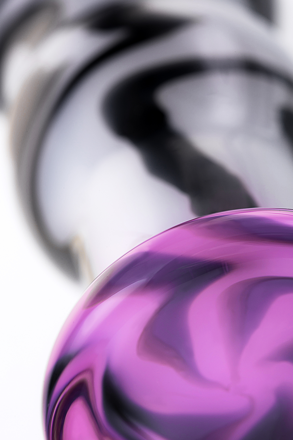 Анальная втулка стекло с разводами 13 см