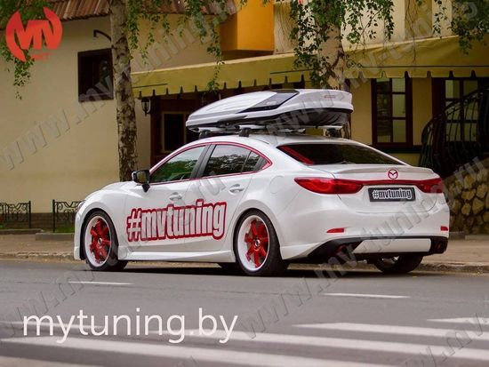 Диффузор заднего бампера var.3 для Mazda 6 (ровный)