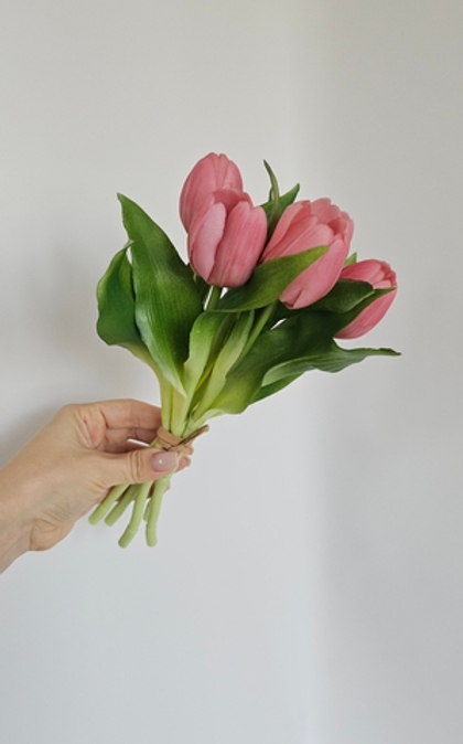 Тюльпаны 28 см 5 цветов / Арт 2503