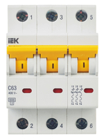 KARAT Автоматический выключатель ВА47-60M 3P C 63А 6кА IEK