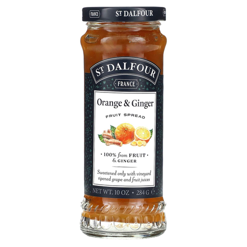 St. Dalfour, Конфитюр с имбирем и апельсином, фруктовый джем, 10 унций (284 гр)