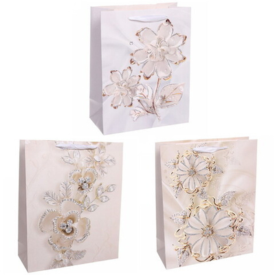 Пакет подарочный «Цветочные украшения» 26*32*12 см