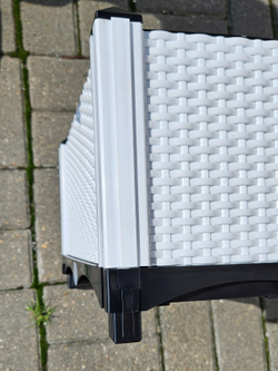 Кашпо ротанговое разборное 25см белое