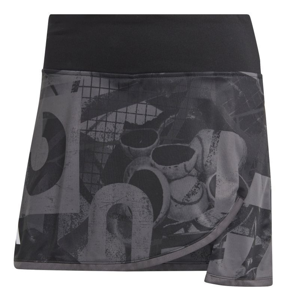 Теннисная юбка Adidas Club Graphic Skirt - серый