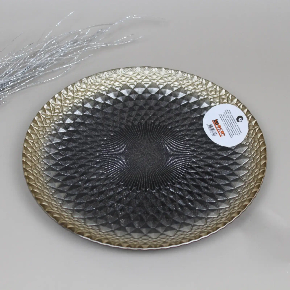 Тарелка 21см «Барокко блэк»