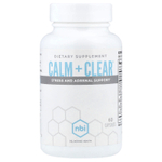 NBI, Calm + Clear®, средство от стресса и поддержки надпочечников, 60 капсул