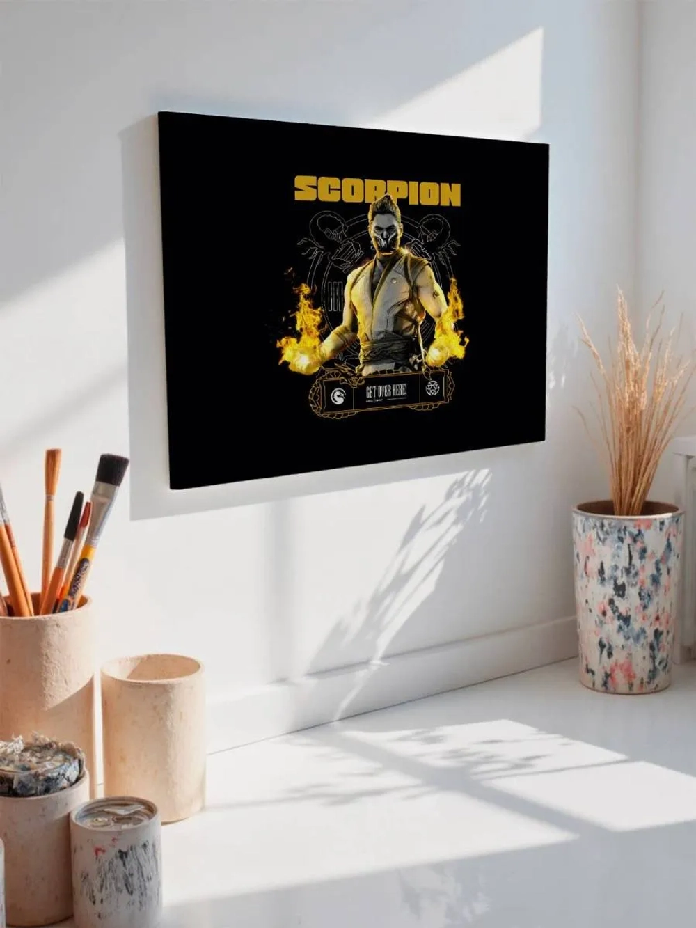 Картина на стену 40 X 50 Скорпион Мортал комбат