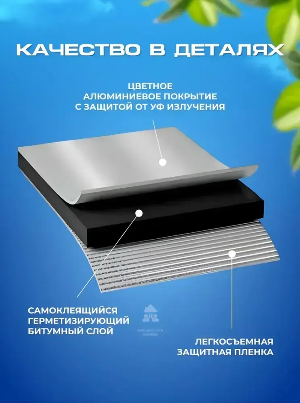 Самоклеящаяся битумная лента герметик NICOBAND - ТЕХНОНИКОЛЬ, 10 м х 10 см, серебристый