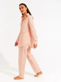 Брюки женские MINAKU: Home collection цвет персиковый, р-р 48