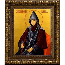 София Шамординская (Болотова) праведная схимонахиня. Икона на холсте.