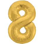 Шар фольгированный Цифра 8 101 см (Золотой)