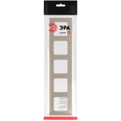 Рамка для розеток и выключателей ЭРА Серия 12 12-5205-04 на 5 постов, Эра Классик, шампань