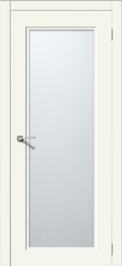 Межкомнатная дверь Квест 1 / Цвет Лайтбеж / Стекло "Сатинато" / Двери Верда