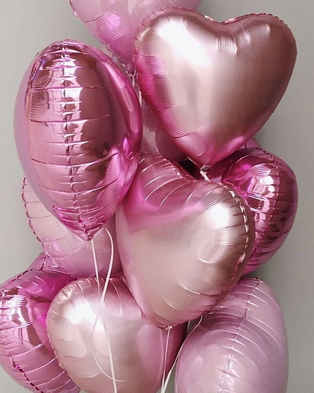 AN Шар сердце 18" / 46 см сатин Розовый (БГ-15)  Изображение3