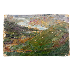 Динес Ю. С. Курган. Саратов. Этюд. Картон, масло. 1940-е гг.