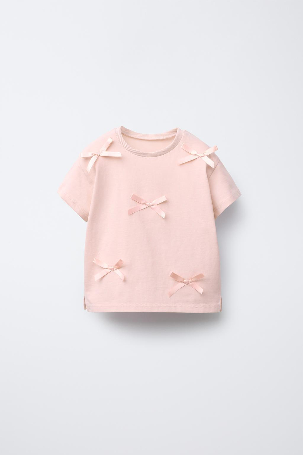 ZARA ФУТБОЛКА С БАНТАМИ, МАНДАРИНОВЫЙ