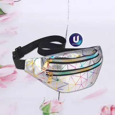 Сумка на пояс «Harizma», цвет серебро, 31*12 см