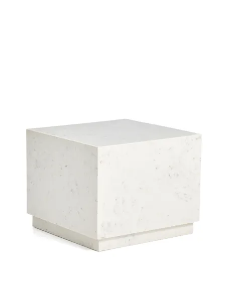 Журнальный столик Sorein из белого мрамора 50 x 50 см