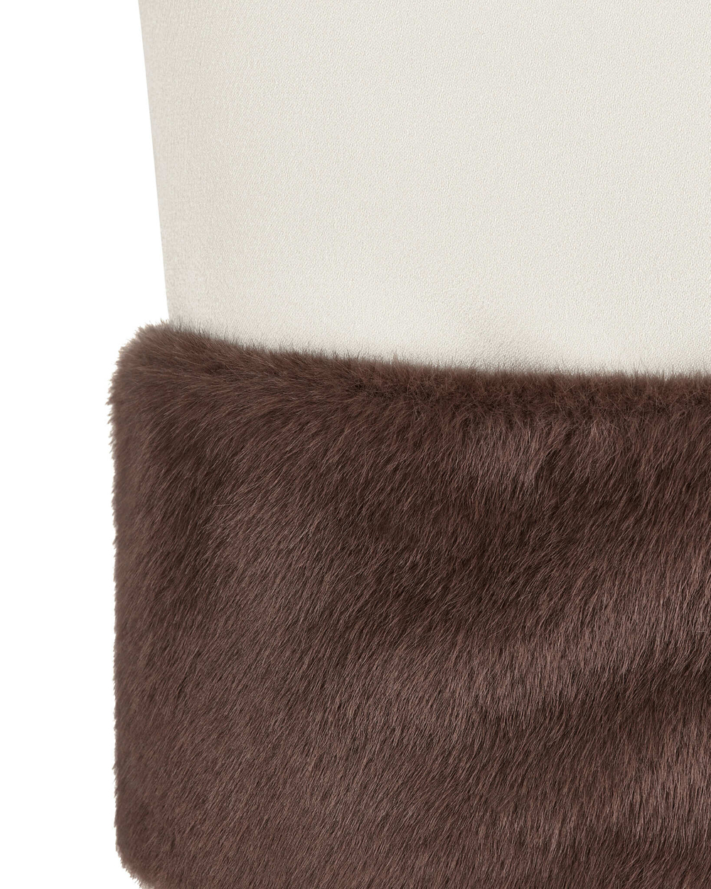 Юбка миди с меховой отделкой