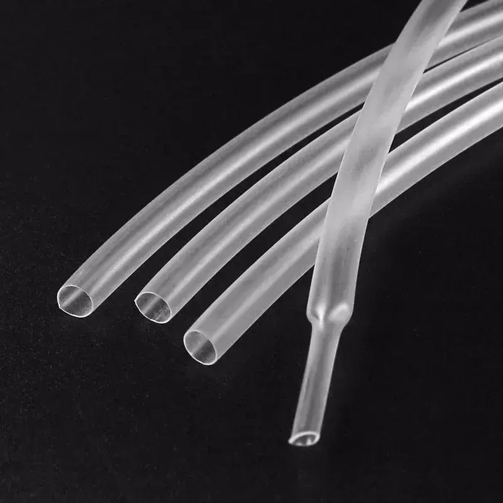 2-кратная термоусадочная трубка, 2 мм, прозрачный, длиной 10 метров