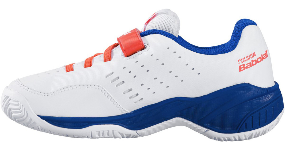 детские Кроссовки теннисные Babolat Pulsion All Court Kid - white/dazzling blue