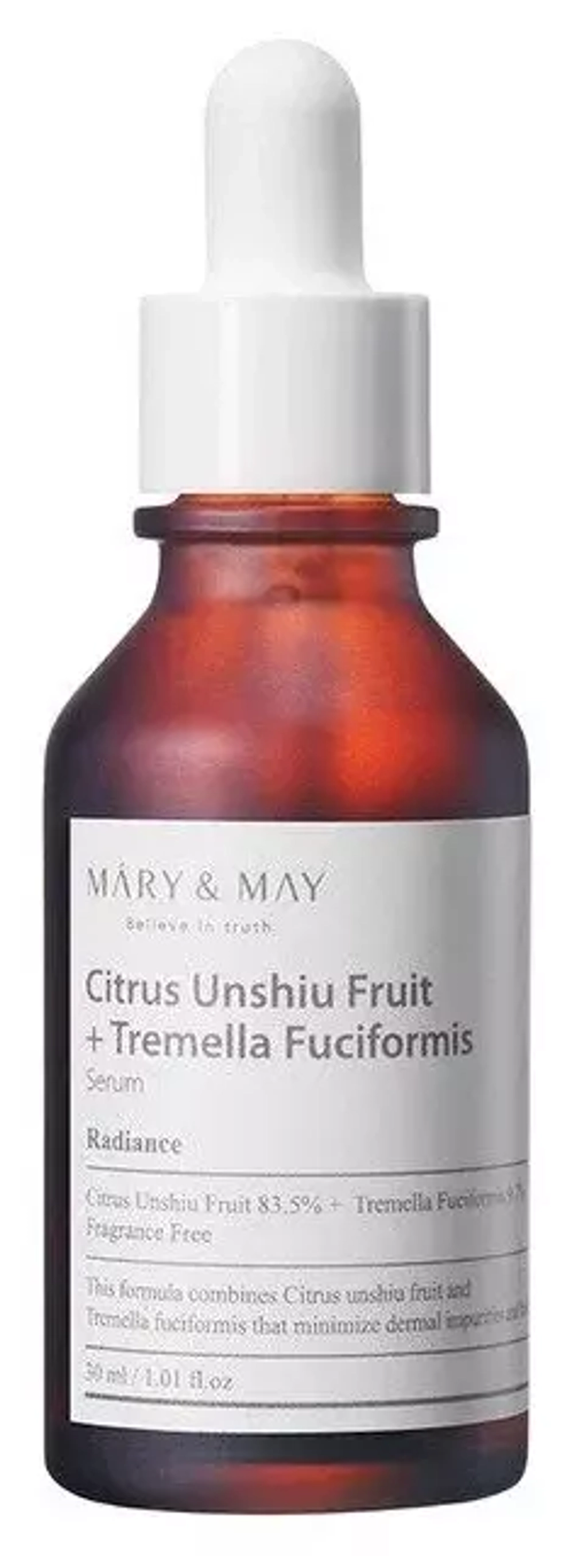 Сыворотка увлажняющая Mary&May Citrus Unshiu Fruit + Tremella Fuciformis Serum, 30 мл