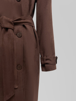 Тренч Koko Be Trendy однотонный длинный замшевый с ремешком