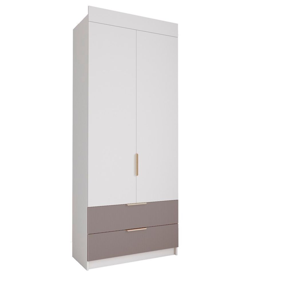 Шкаф 900 с ящиками Лавис ШД 900.1 (Белый/Грей софт)