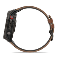 Garmin Fenix 8 PRO, 51 мм, AMOLED, Sapphire, Carbon grey DLC titanium with Chestnut leather band