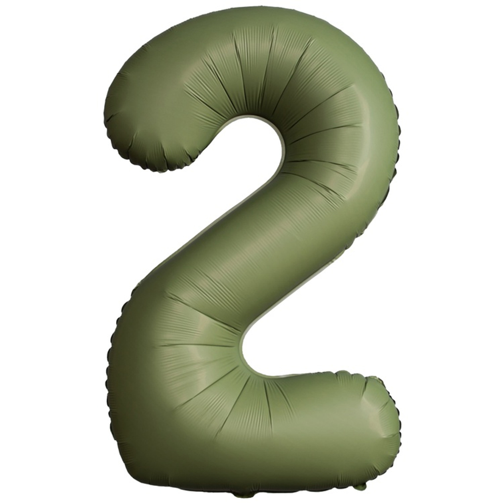 Шар фольгированный Цифра 2 101 см (Зеленый)