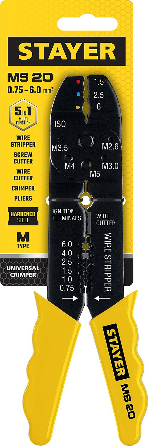 STAYER MS-20, 0.75 - 6 мм2, многофункциональный стриппер, Professional (2265-21)