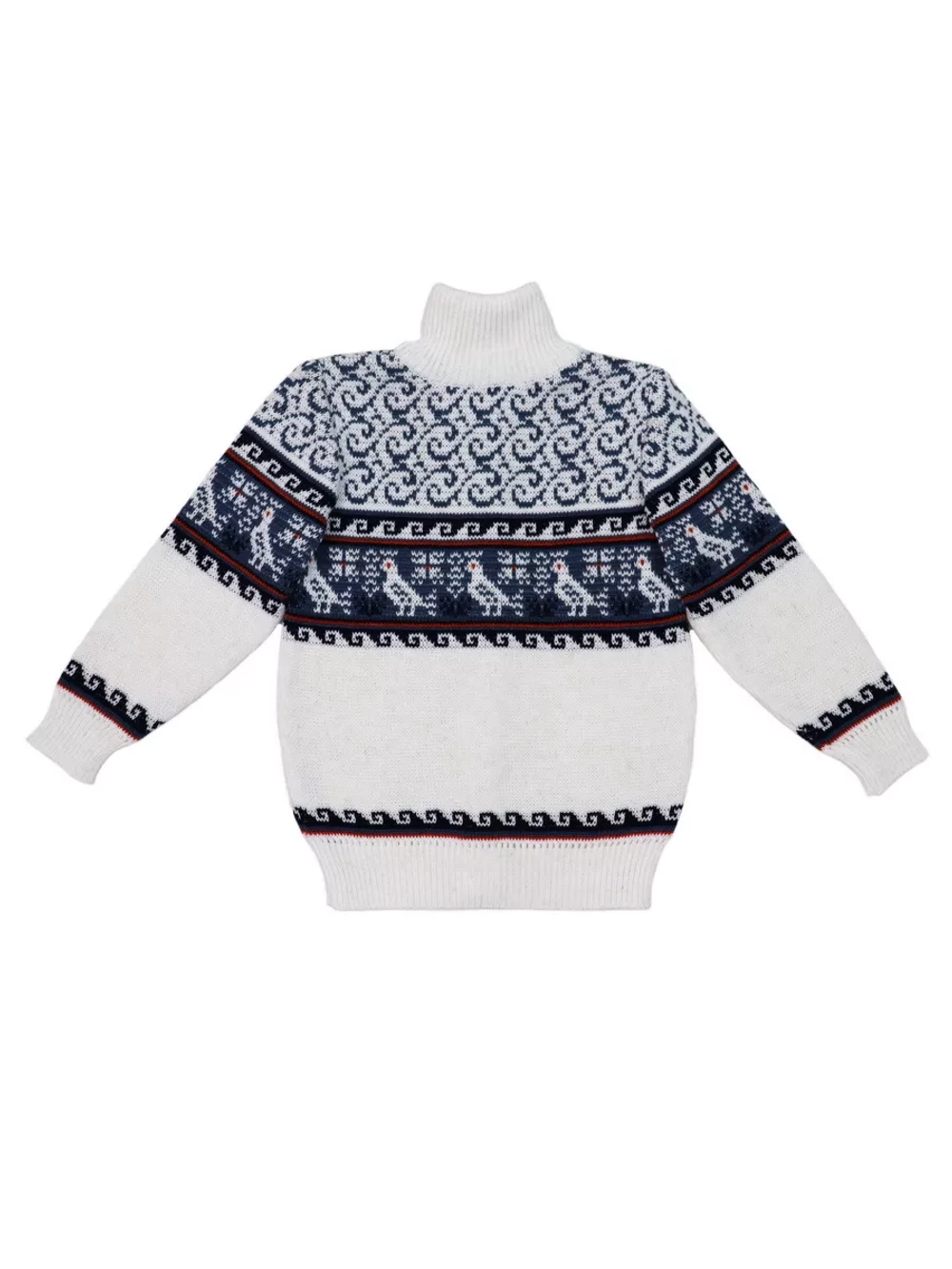 Кофта вязаная на молнии " Птичка"