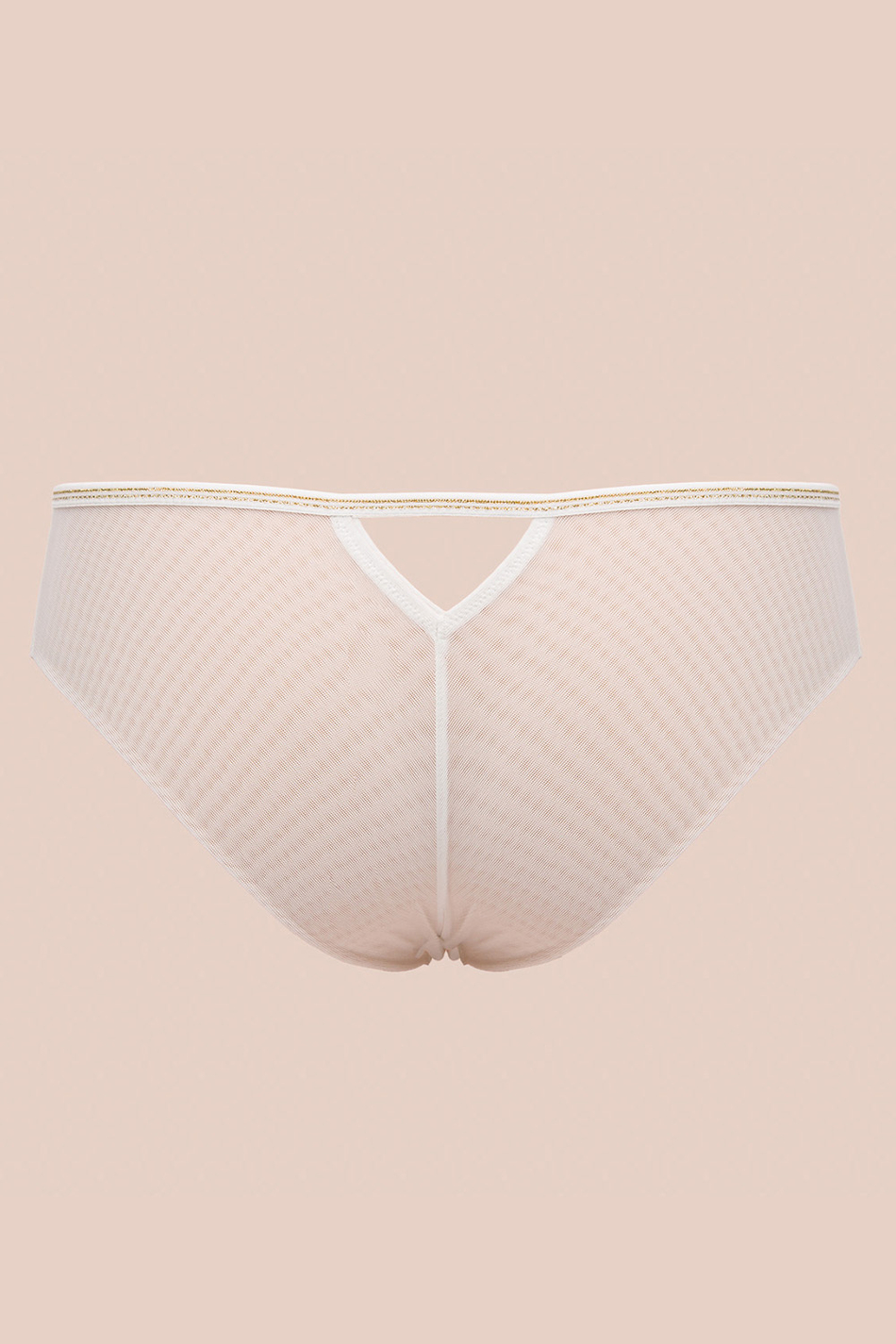 Трусы-бразилиана Chiara Gold Brazyliany Off-White