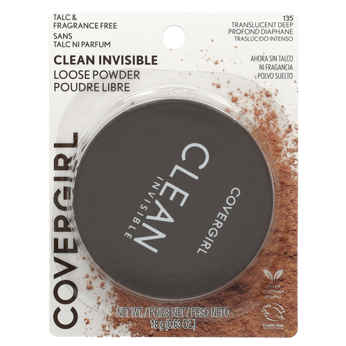 Covergirl, Clean Invisive, рассыпчатая пудра, оттенок 135 насыщенный, 18 г (0,63 унции)