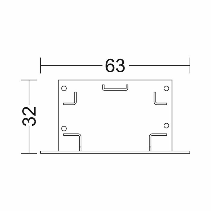 Комплект заглушек для встраиваемый профиля с фланцем 12955-Z Black