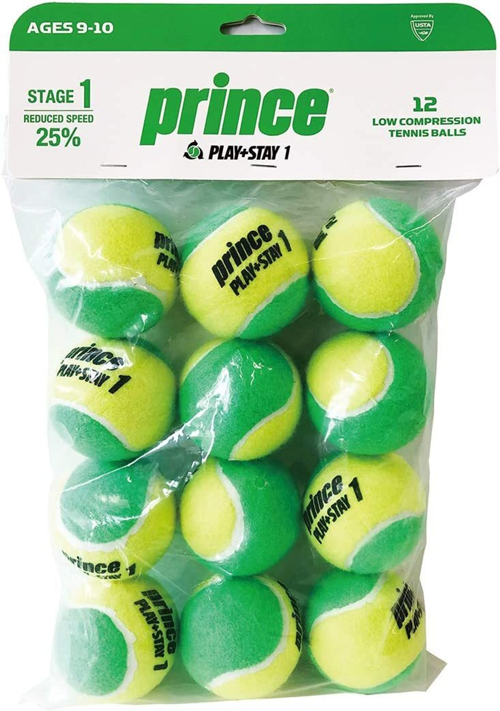 Теннисные мячи PRINCE GREEN STAGE 1 (12 balls) (7G337000)