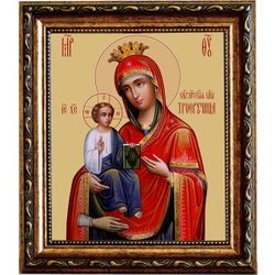 Троеручица. Икона Божьей Матери на холсте