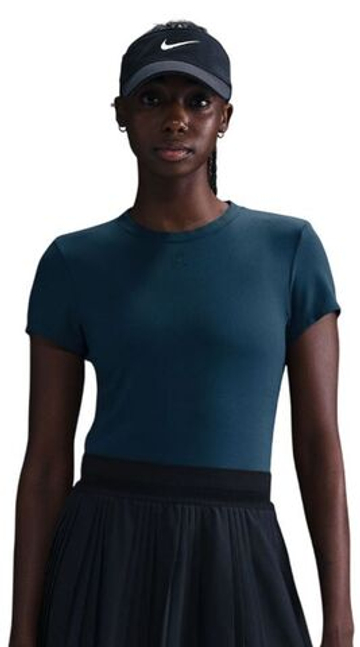 Женская теннисная футболка Nike Court Advantage Dri-Fit Short-Sleeve Tennis - небесный